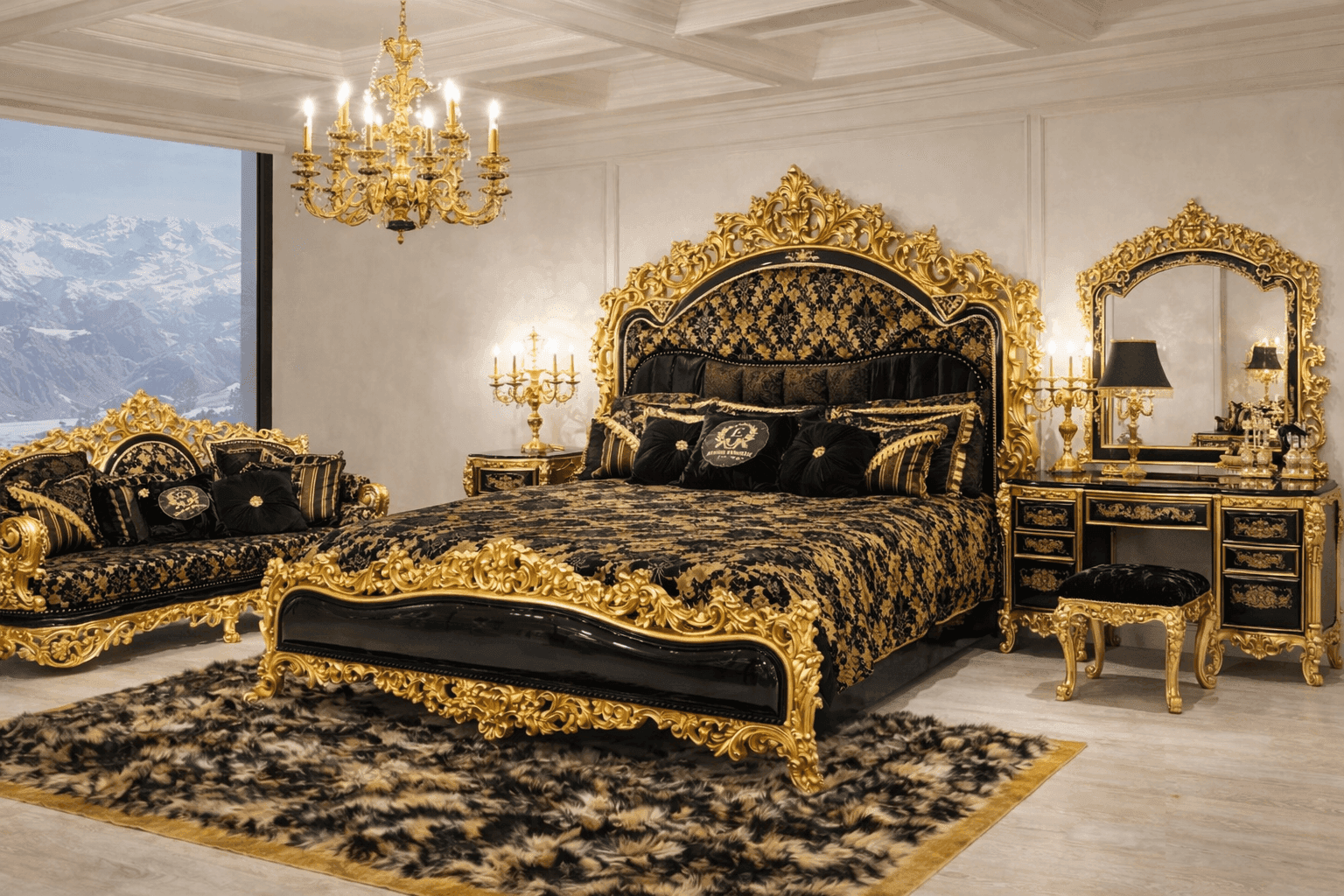 Chenab Chinioti Carved Bed — Bedroom Sets